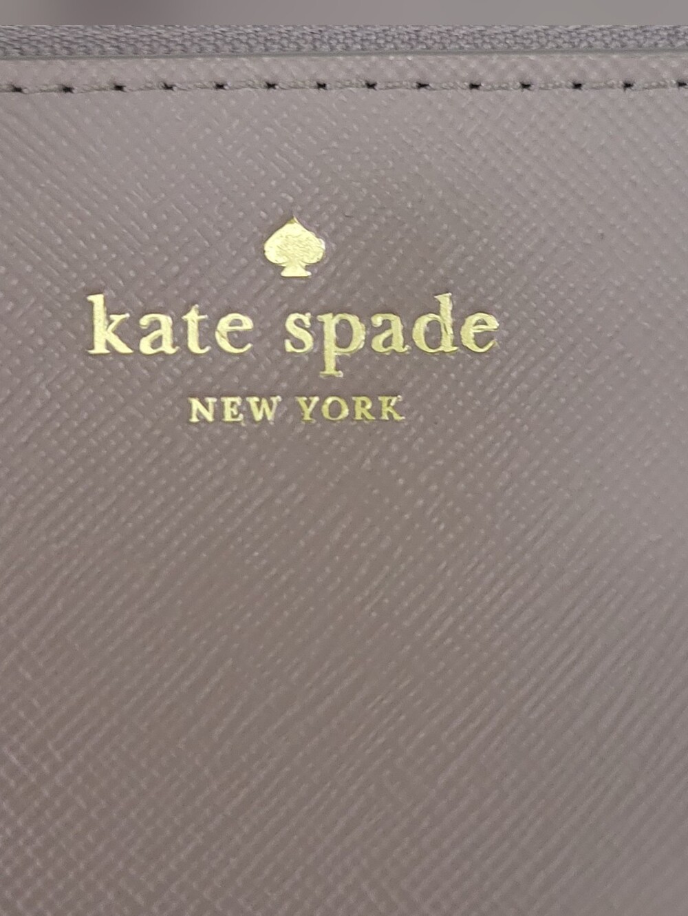 Kate Spade Glitter Trim Saffiano Leather Clutch - Mauve - Picture 2 of 8